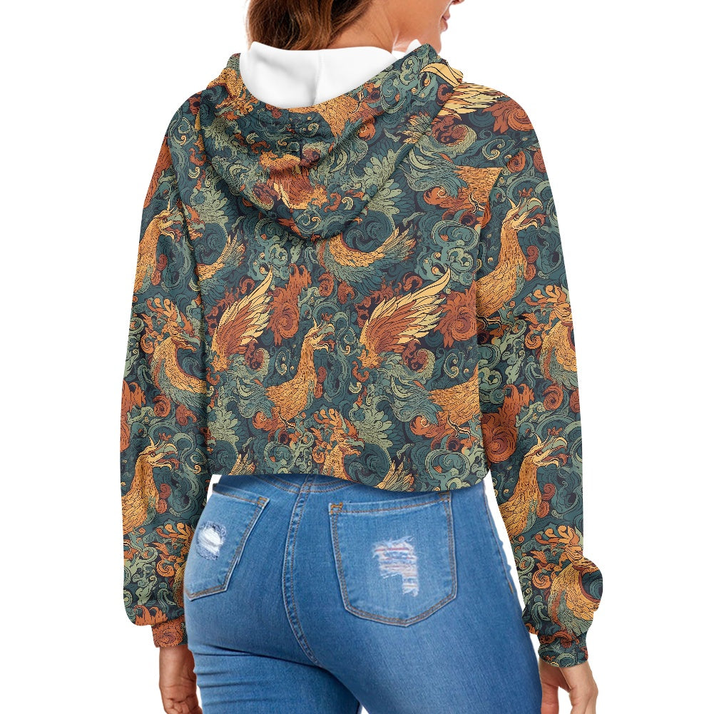 Women's midriff-baring sweatshirt - Chinese