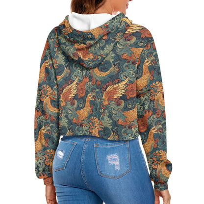 Women's midriff-baring sweatshirt - Chinese