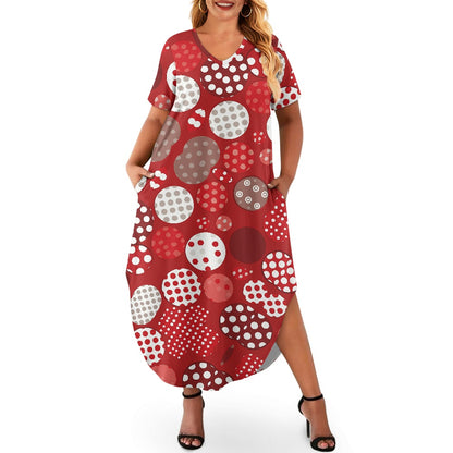 Women's short sleeve plus size dress