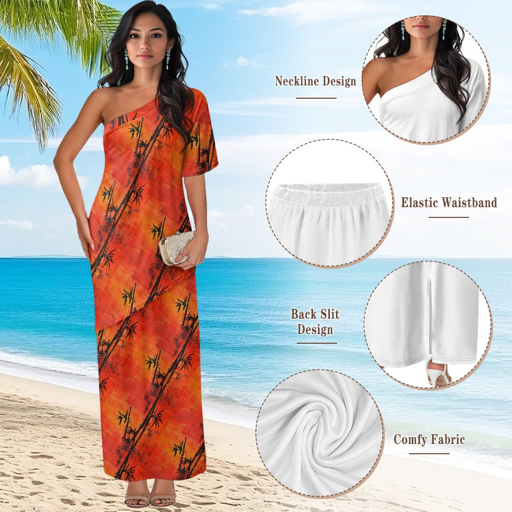 Elegant Off-Shoulder Two-Piece Dress for Women