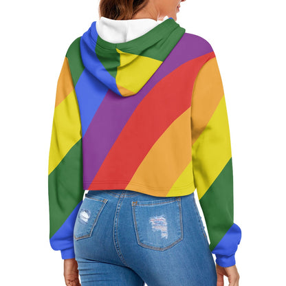 Women's Midriff-Baring Sweatshirt - Rainbow Pride