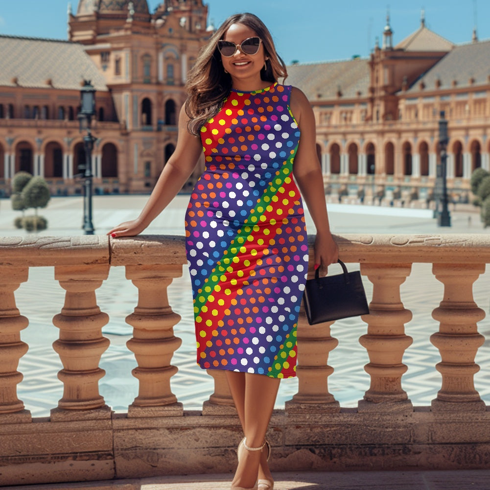 Women's sleeveless plus size dress