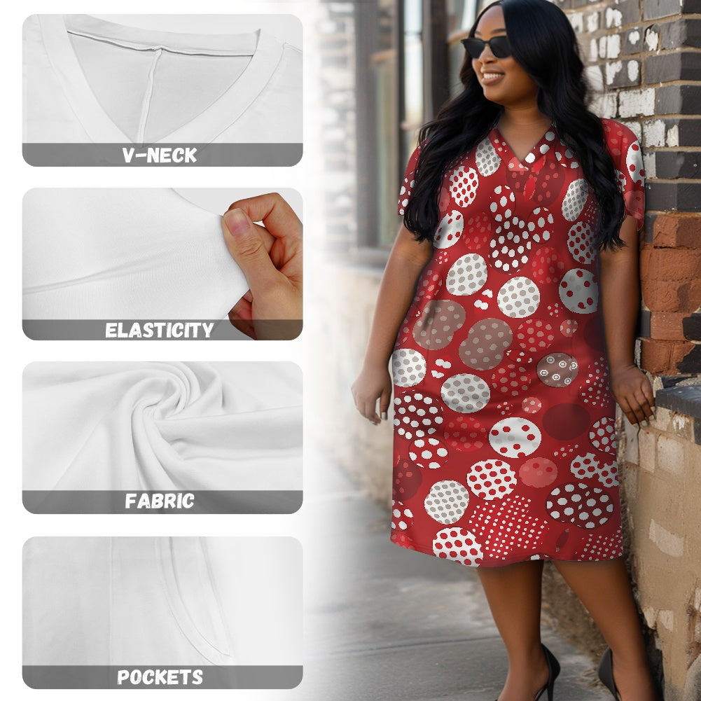 Women's Short Sleeve Plus Size Dress