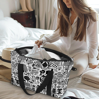 Black and White Ethnic African Lightweight luggage