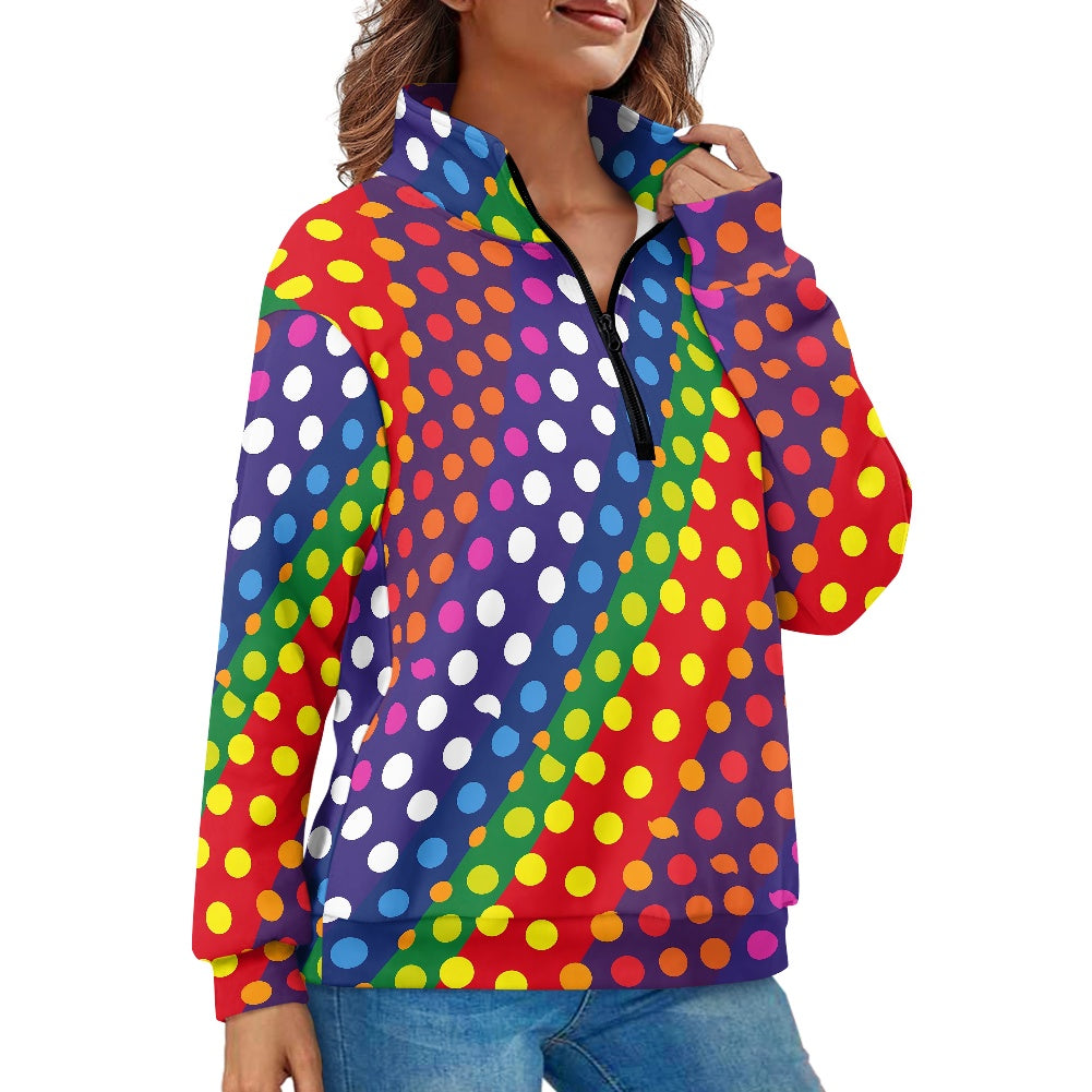 Women's long sleeve zipper sweatshirt