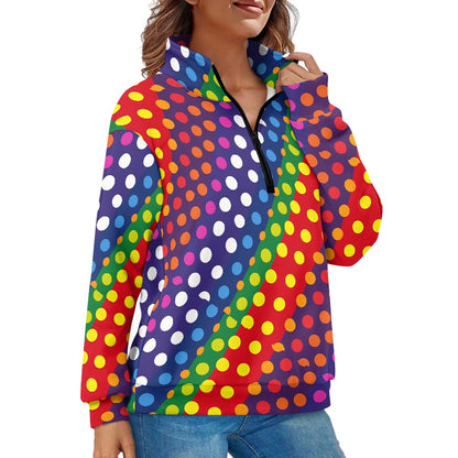 Women's long sleeve zipper sweatshirt
