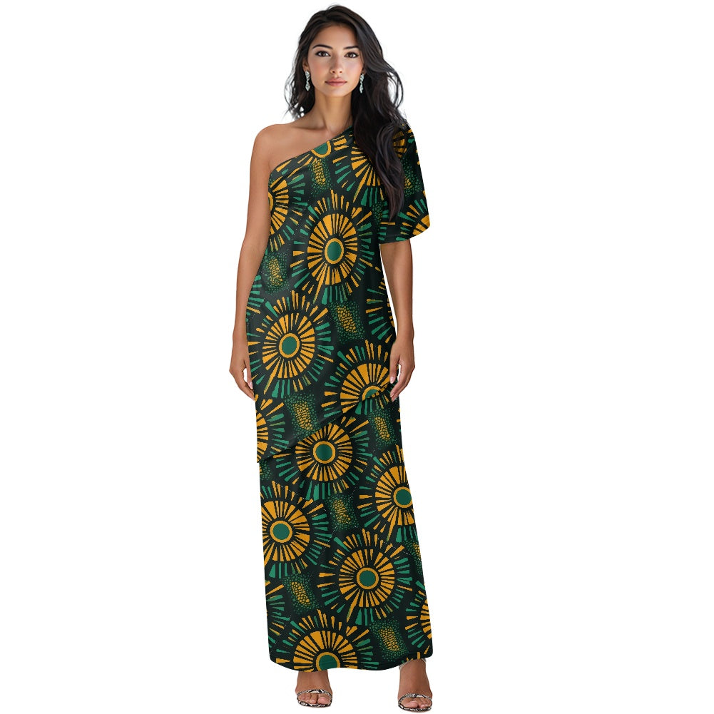 Elegant Off-Shoulder Two-Piece Dress for Women white