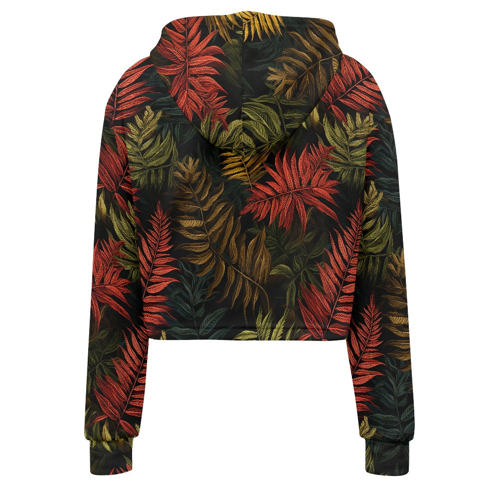 Women's midriff-baring sweatshirt - Tropical