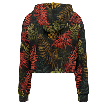 Women's midriff-baring sweatshirt - Tropical
