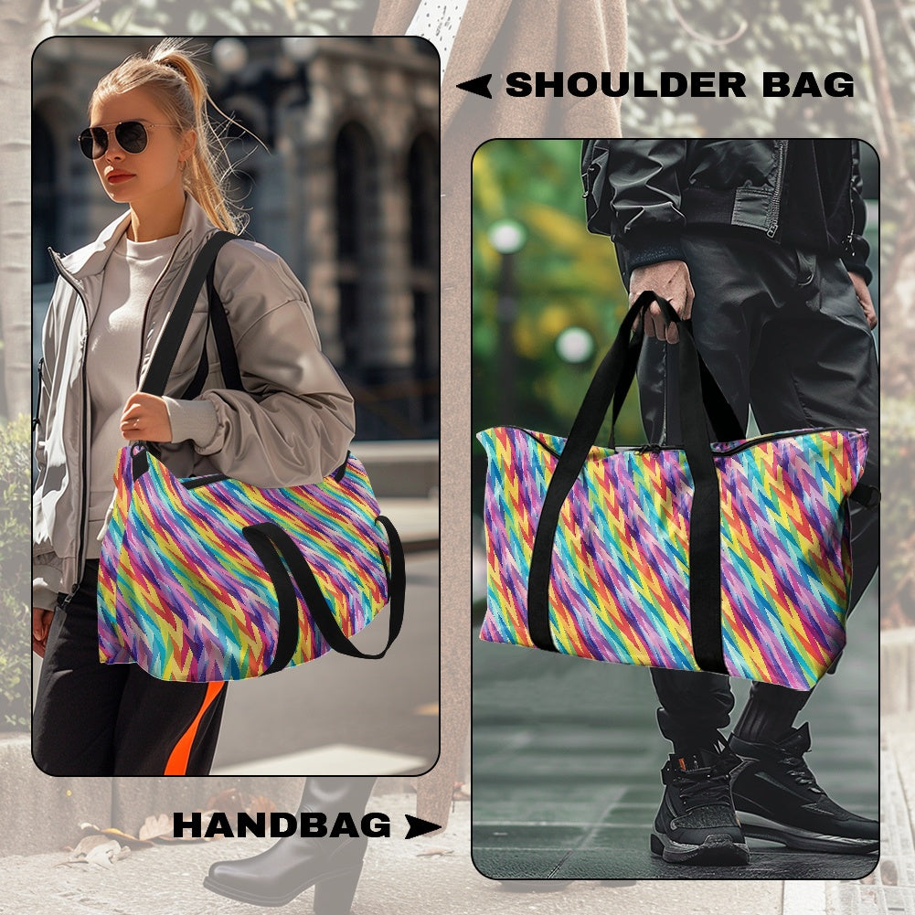 Rainbow Chevrons Geometric Lightweight luggage