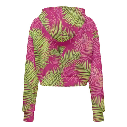 Women's long sleeve short hooded sweatshirt