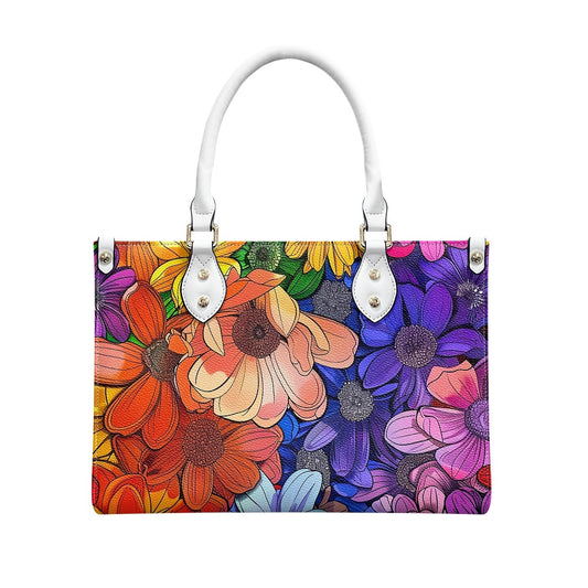 Women's PU leather twill handbag black