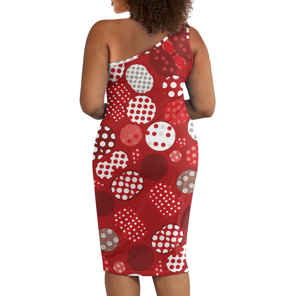 Women's one-shoulder slim dress