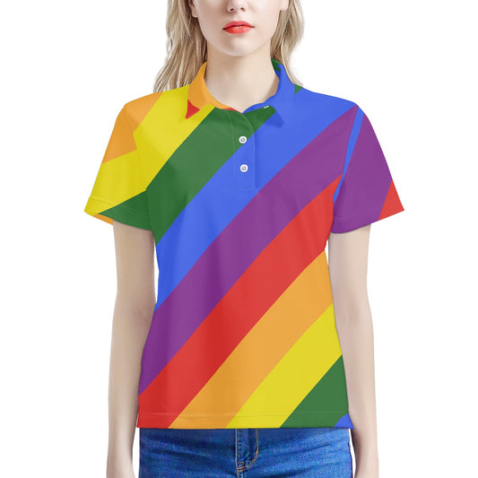 Rainbow Women's Polo Shirt white