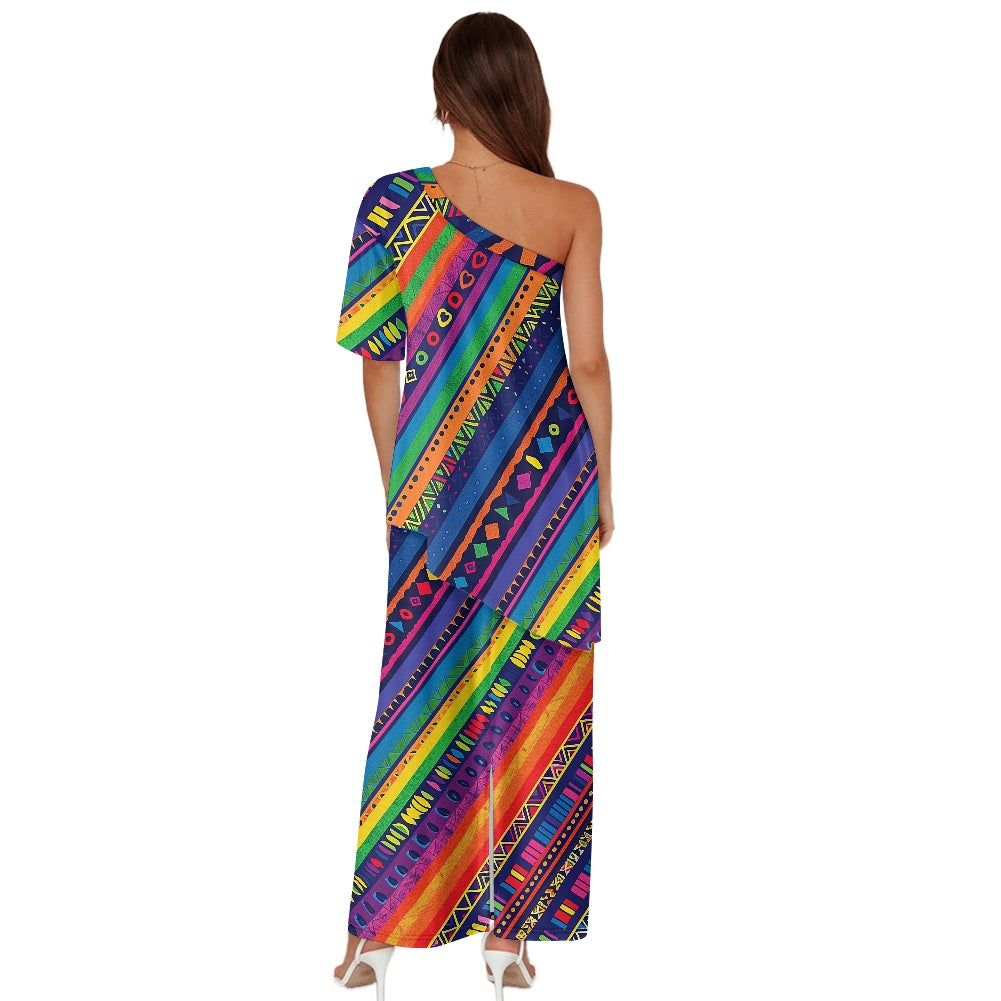 Elegant Off-Shoulder Two-Piece Dress for Women