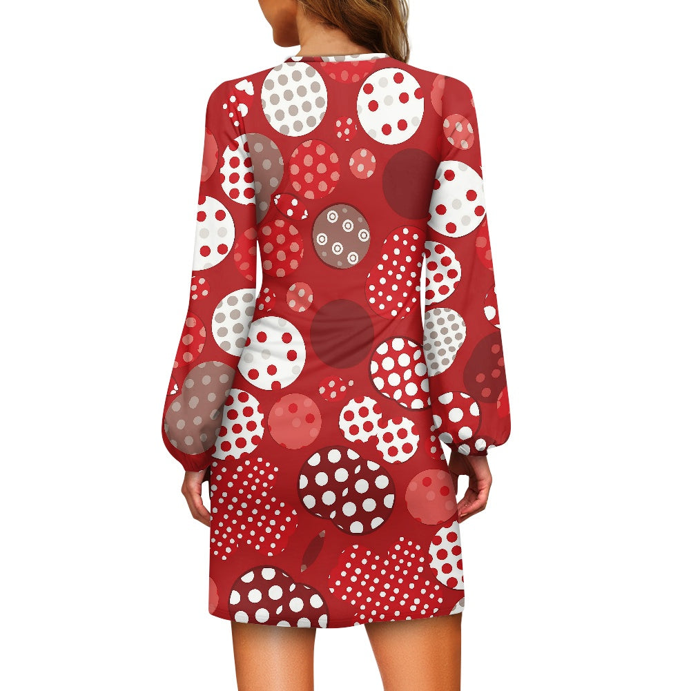 Waist Long Sleeve Tie Dress