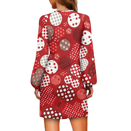 Waist Long Sleeve Tie Dress