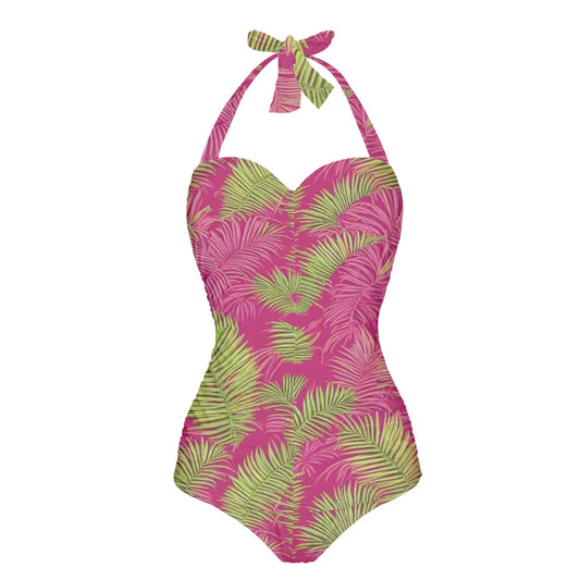 Strappy one piece bikini white