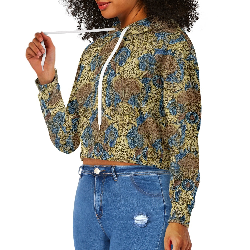 Women's midriff-baring sweatshirt - Abstract