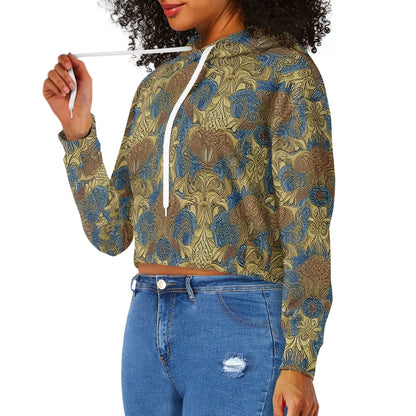 Women's midriff-baring sweatshirt - Abstract