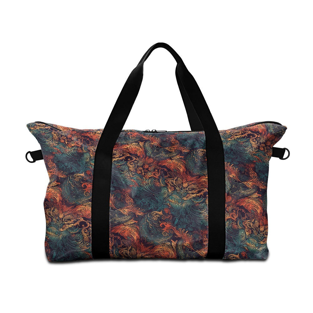 Chinese Dragon and Phoenix Lightweight luggage white ONESIZE