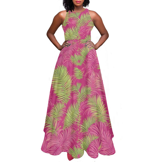 Long sleeveless dress white