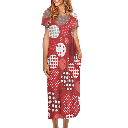 Round neck short sleeve dress white