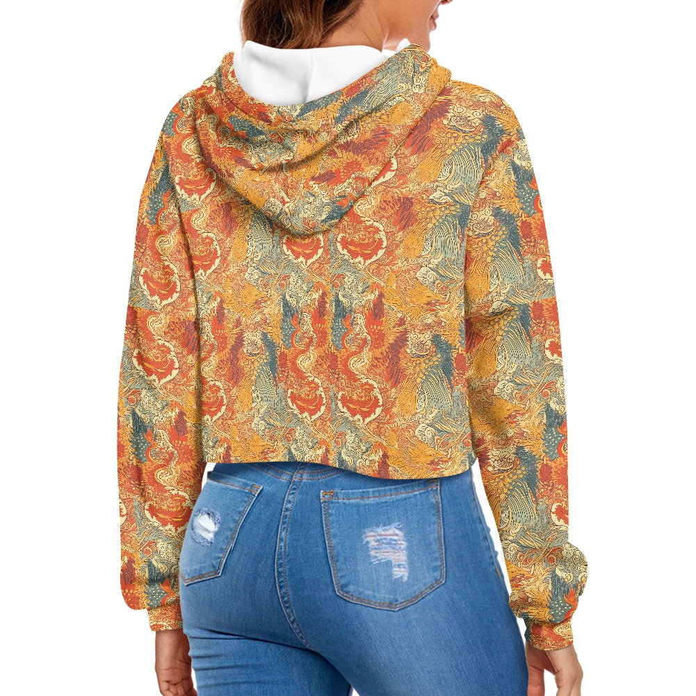 Women's midriff-baring sweatshirt - Chinese