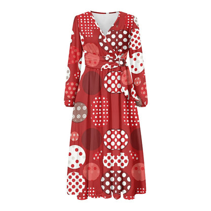 Waist Long Sleeve Tie Dress