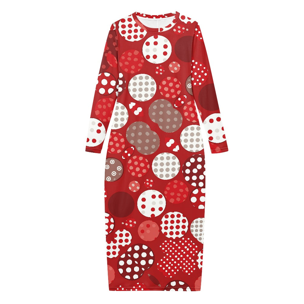 Women's long-sleeved dress (extended) white