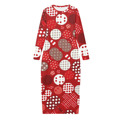 Women's long-sleeved dress (extended) white