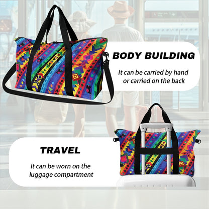 Ethnic Patterns with Rainbow Accents Lightweight luggage