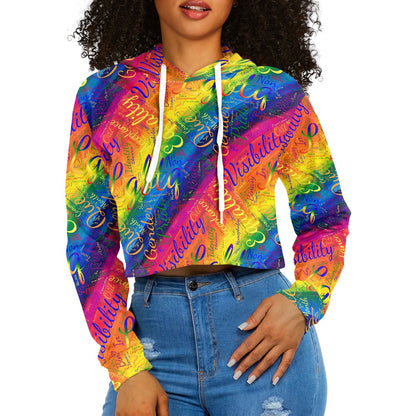 Women's midriff-baring sweatshirt - LGBTQ Pride