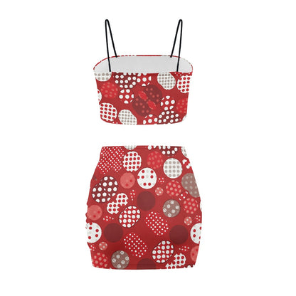 Turn Heads with Luxtrini’s Bold Polka Dot Top Skirt Set