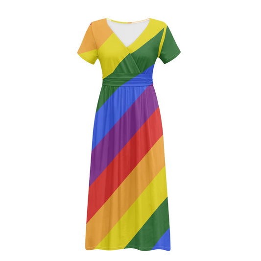 Rainbow Ladies dress white