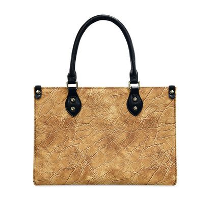 Amber Glow: Sophisticated Women’s PU Leather Twill Handbag