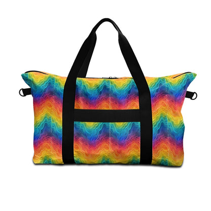 Rainbow Wavy Lines Lightweight luggage