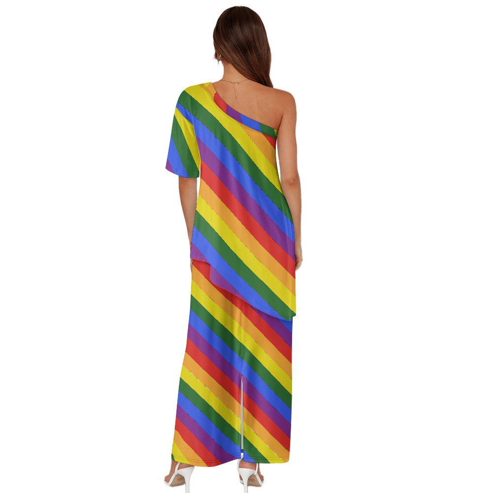 Elegant Off-Shoulder Two-Piece Dress for Women