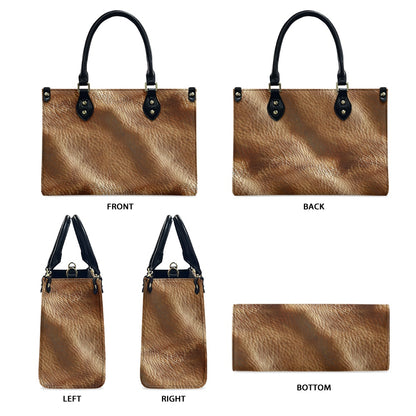 Women's PU leather twill handbag