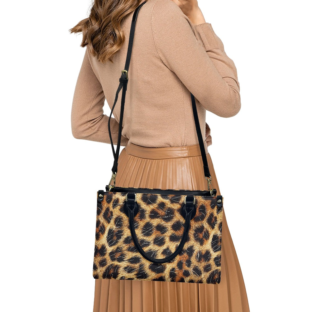 Leopard Pattern for Women's PU leather twill handbag