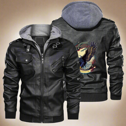 Luxtrini Freedom Hooded Leather Jacket: Unleash Your Inner Style Icon