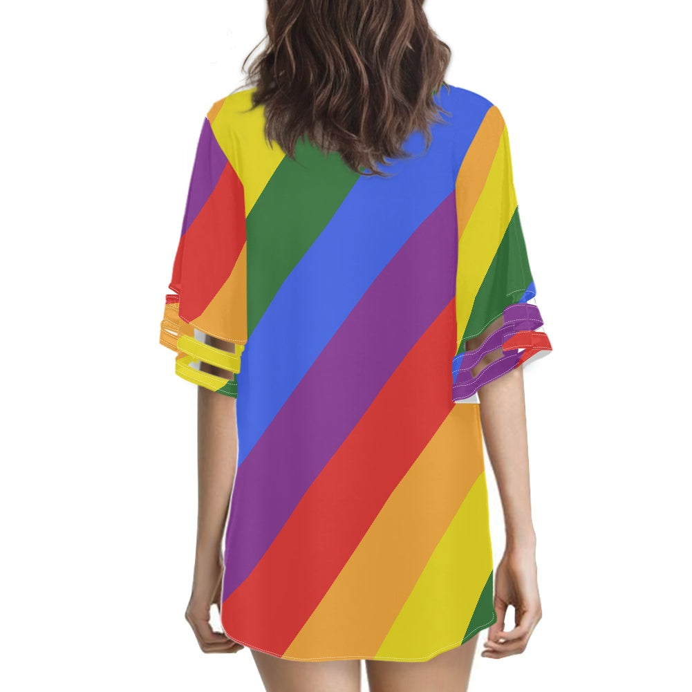Rainbow Chiffon dress