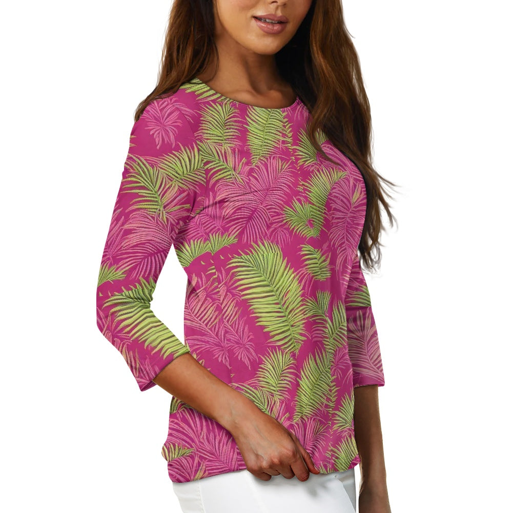 Women's three quarter sleeve top