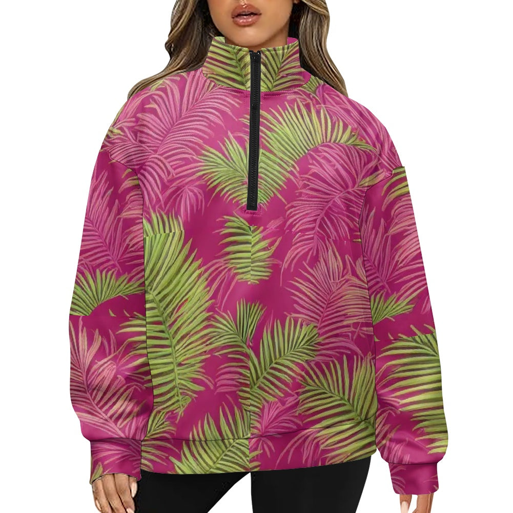 Women's long sleeve zipper sweatshirt