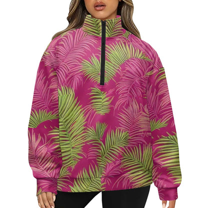 Women's long sleeve zipper sweatshirt