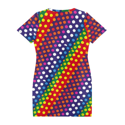 Women's Round Neck Short Sleeve Midi Skirt