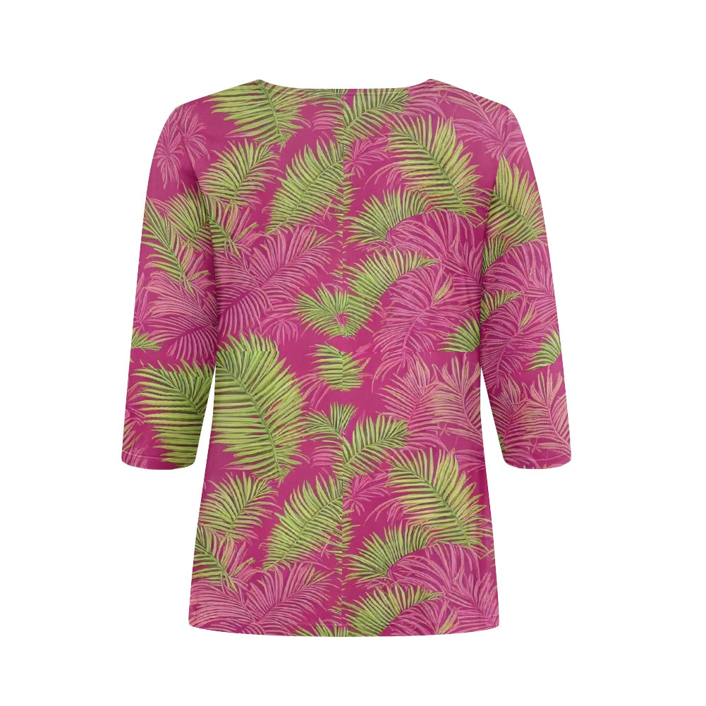 Women's three quarter sleeve top