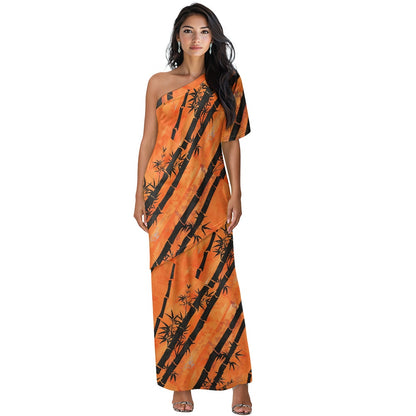 Elegant Off-Shoulder Two-Piece Dress for Women white