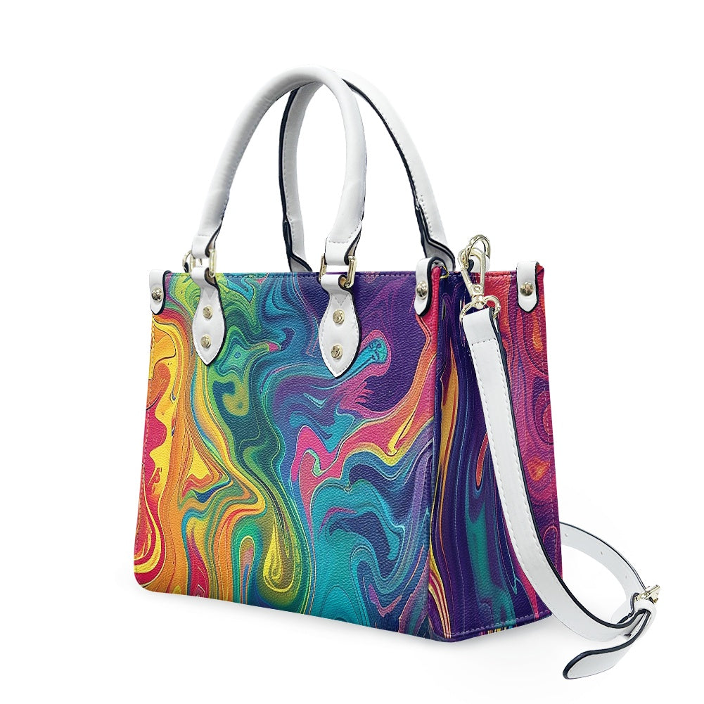 Aurora Elegance: Women’s Vibrant PU Leather Twill Handbag