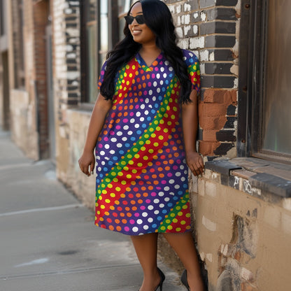 Women's Short Sleeve Plus Size Dress